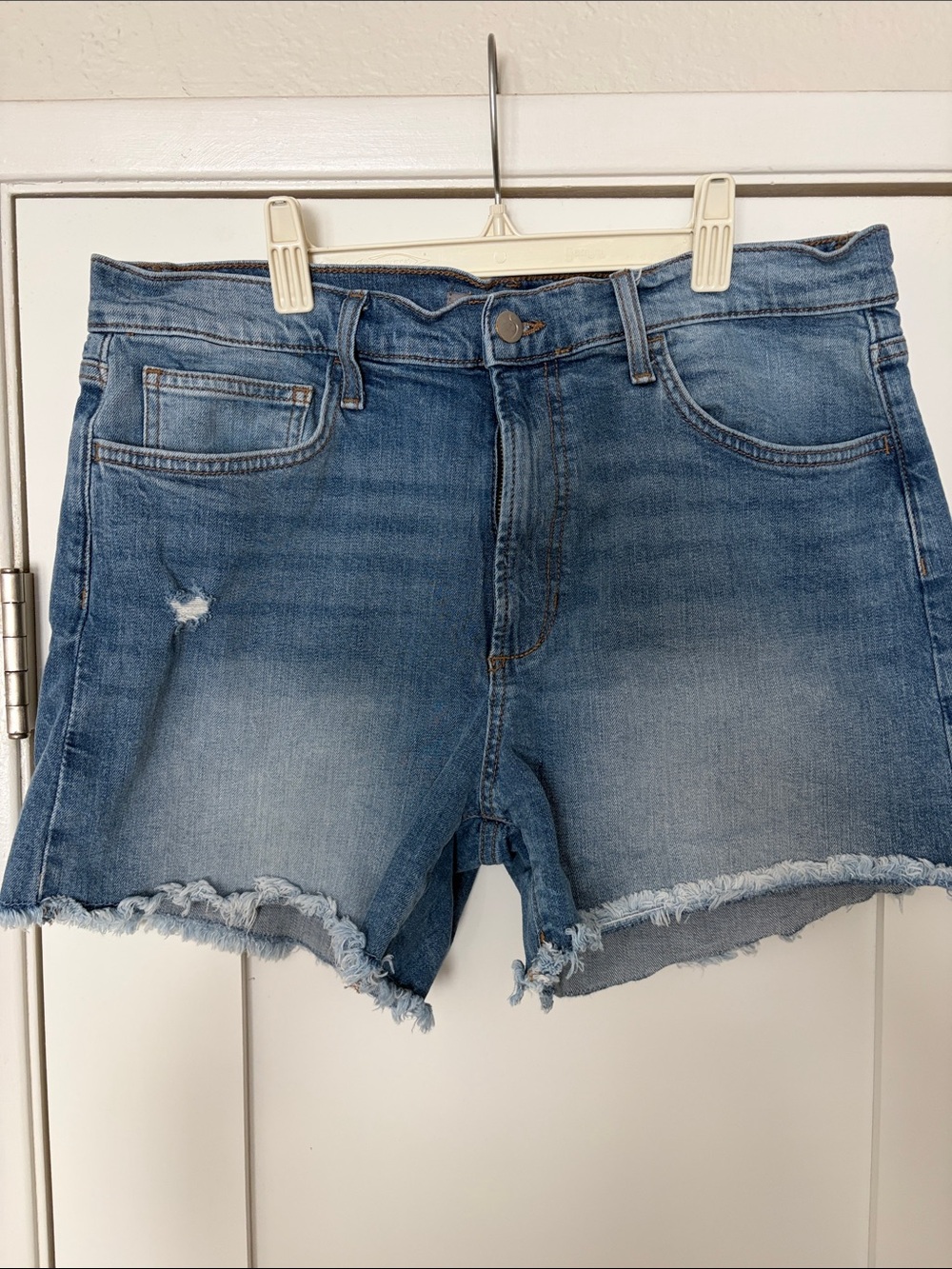 Joe's Jeans Light Blue Distressed Frayed Hem Denim Shorts